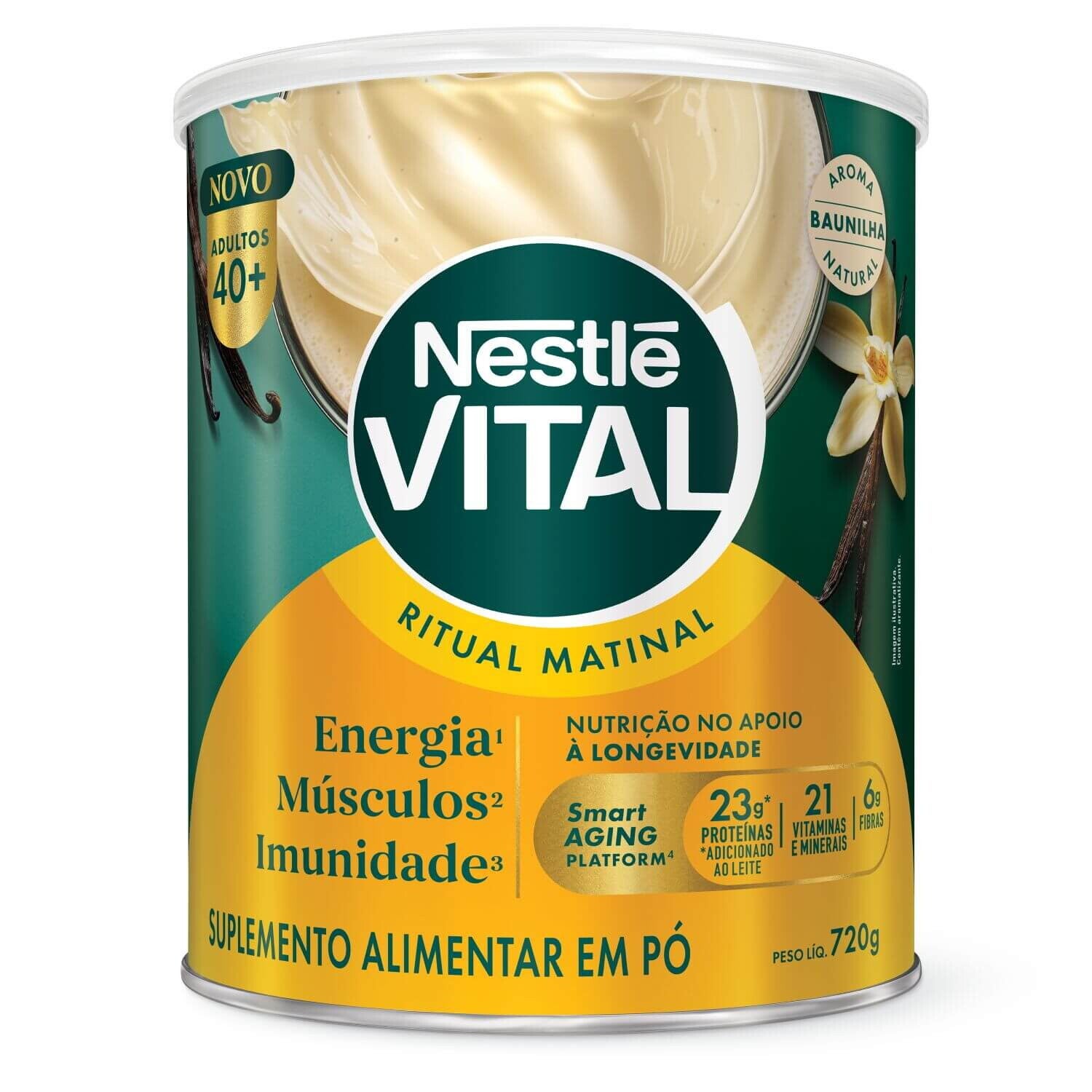 Vital Ritual Matinal sabor Baunilha lata de 720g