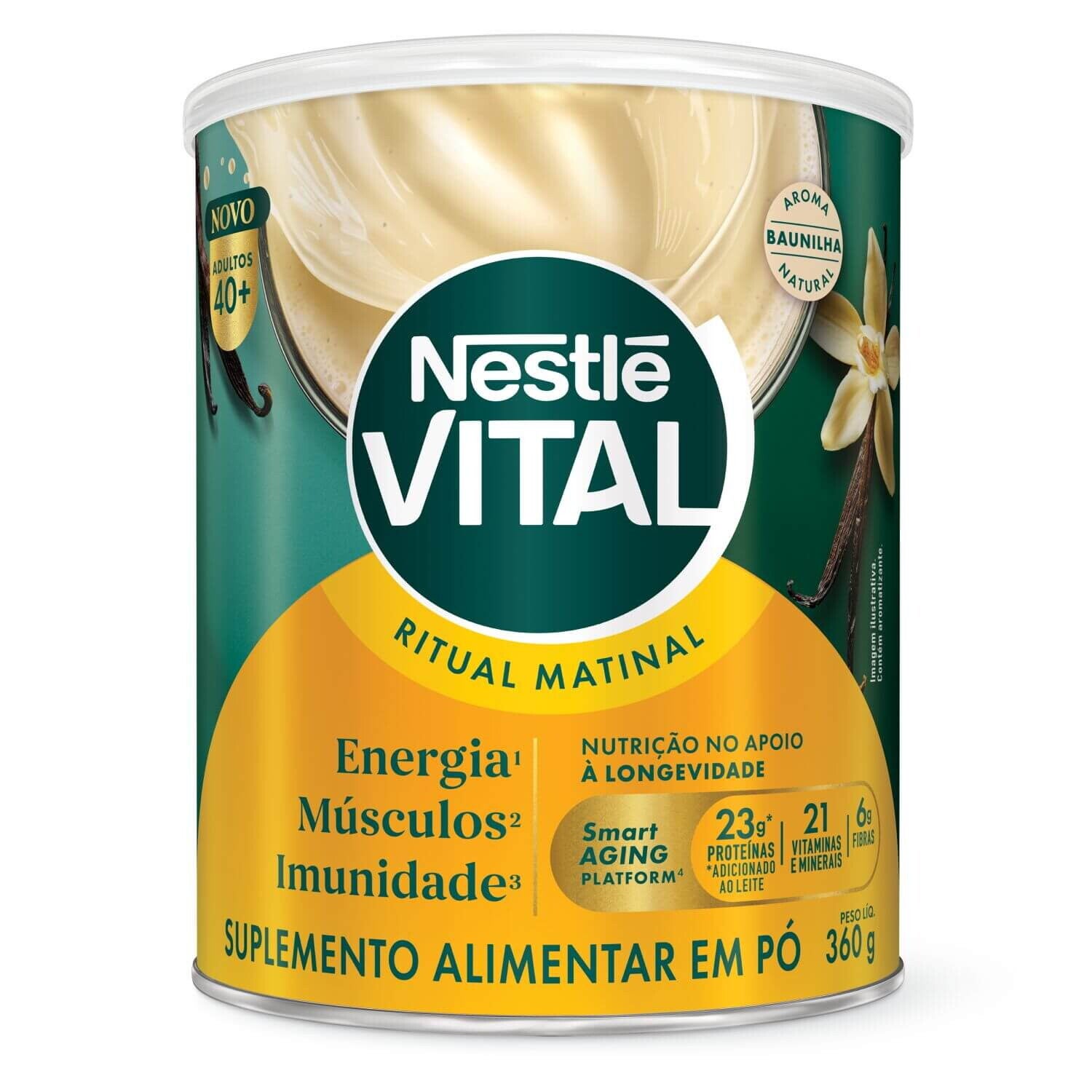 Vital Ritual Matinal sabor Baunilha lata de 360g