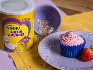 Receita de Cupcake com NINHO Nutri Advance