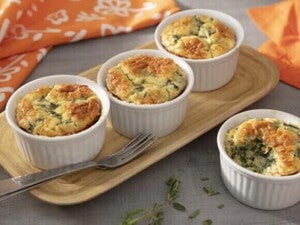 Receita de Suflê de Espinafre com Ninho Zero Lactose