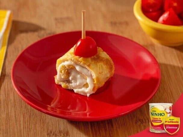 ENROLADINHO DE OMELETE COM NINHO FASES 1+