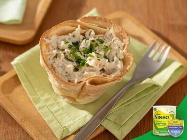 Tortinha de frango com NINHO Fases 3+