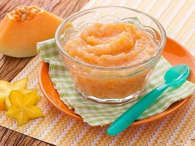 Mingauzinho de Melão Orange com Carambola Mingauzinho de Melão Orange com Carambola