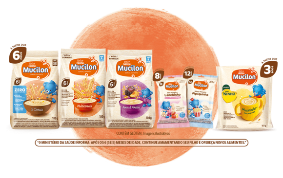 Portifólio de produtos Mucilon