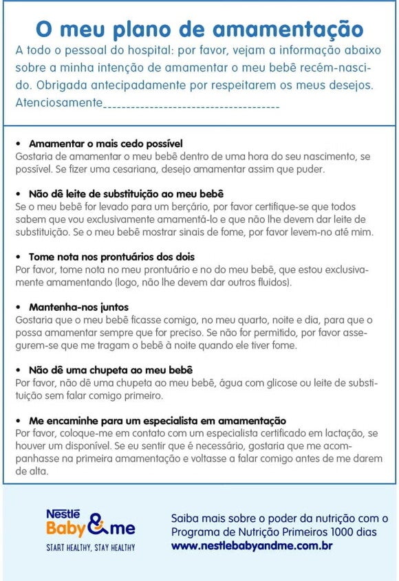 plano de amamentação plano de amamentação