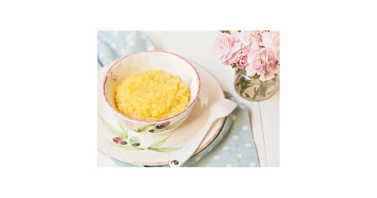 Polentinha com Caldo Caseiro de Legumes